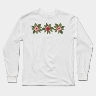 Bold minimalist floral bouquet in oranges, mustards and greens Long Sleeve T-Shirt